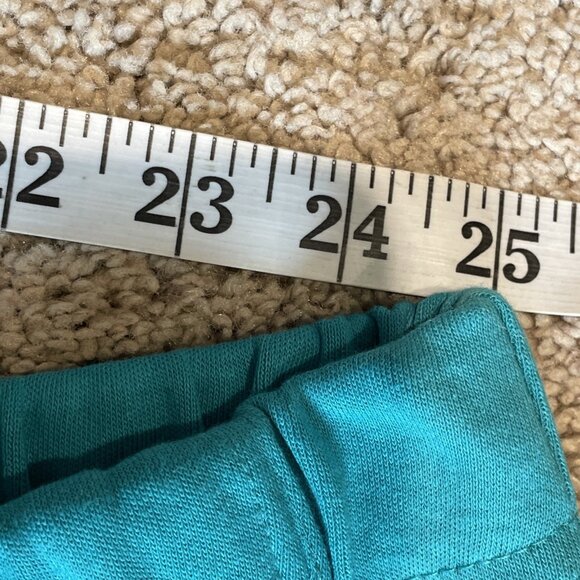 Woman Within Pull On Pants Size 5X Turquoise Elastic Stretch Athleisure Comfort - Picture 6 of 12